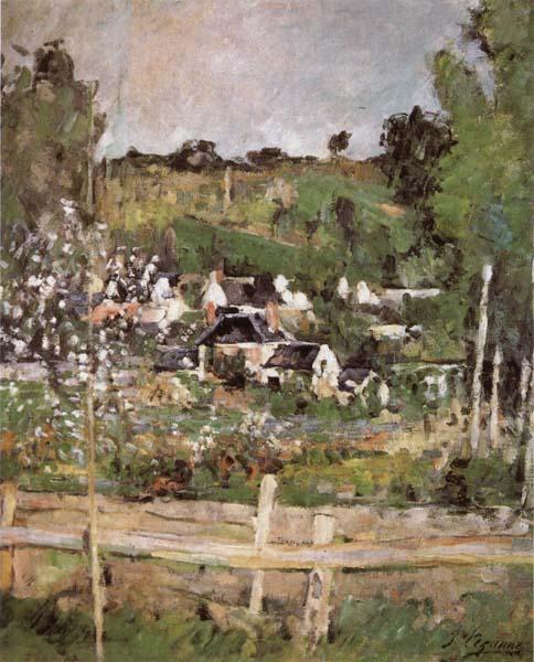 Paul Cezanne View of Auvers-sur-Oise-The Fence France oil painting art